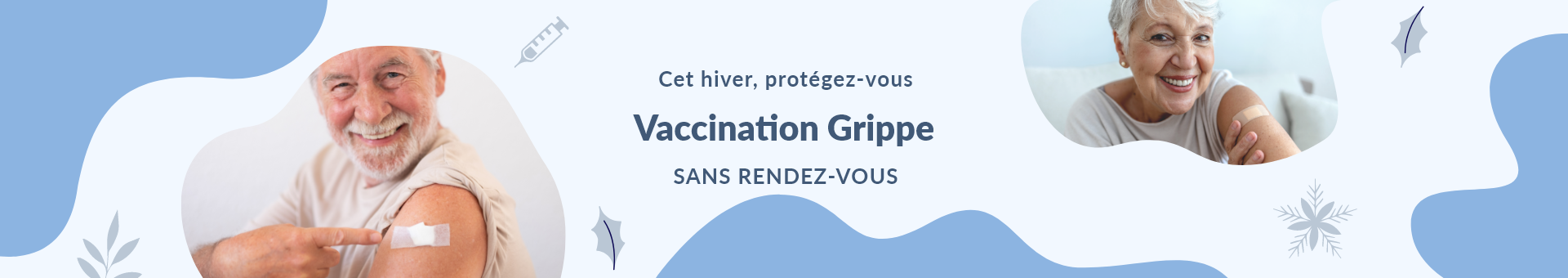 Deux seniors vaccinés sans rendez-vous contre la grippe